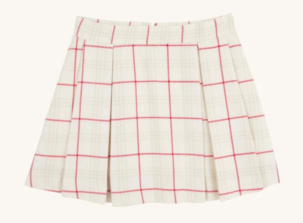 The Beaufort Bonnet Company TBBC Sz 7 Parson Pleated Skirt Oak Park Plaid